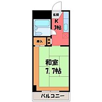 栃木県小山市大字喜沢（賃貸マンション1K・6階・22.44㎡） その2