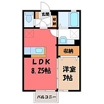 栃木県小山市若木町2丁目（賃貸アパート1LDK・1階・29.25㎡） その2