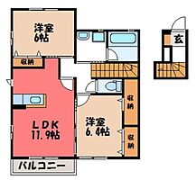 栃木県小山市駅南町4丁目（賃貸アパート2LDK・2階・64.55㎡） その2