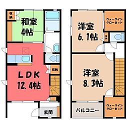両毛線 栃木駅 バス5分 ツタヤ前下車 徒歩6分