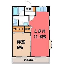 栃木県小山市西城南3丁目（賃貸アパート1LDK・2階・40.28㎡） その2