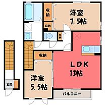 茨城県筑西市下中山（賃貸アパート2LDK・2階・67.41㎡） その2