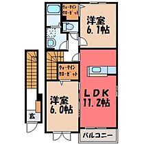 栃木県小山市大字千駄塚（賃貸アパート2LDK・2階・57.63㎡） その2