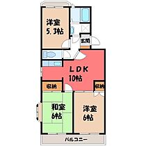 栃木県小山市神鳥谷1丁目（賃貸マンション3LDK・3階・59.21㎡） その2