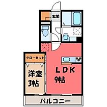 栃木県小山市駅東通り1丁目（賃貸アパート1LDK・1階・31.87㎡） その2