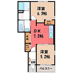 間取図画像 2DK
