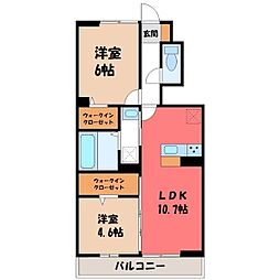 リンクベース 2 2LDKの間取図画像
