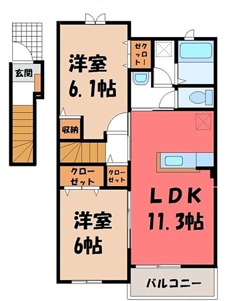 apartment 栃木県小山市城東６丁目19-19　グランオッツ1F