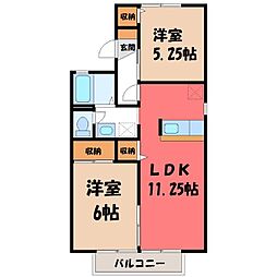 ガーデンハイツ 2LDKの間取図画像