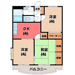 ユーミーエルグランデ 3DKの間取図画像