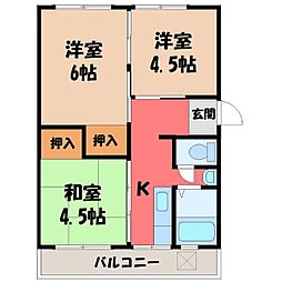 豊永マンション 3Kの間取図画像