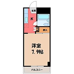 エスペランサ喜沢 1Kの間取図画像