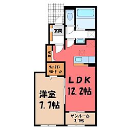 アマティ 1LDKの間取図画像