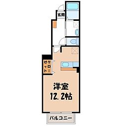 モーニング・サンA ワンルームの間取図画像