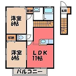 エクセルコA 2LDKの間取図画像