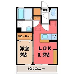 ミオカリーノ 1LDKの間取図画像