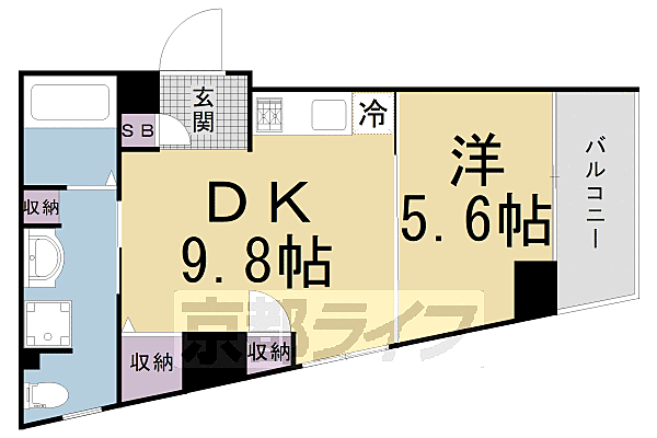 大阪府枚方市新町(賃貸マンション1DK・2階・35.06㎡)の写真 その2