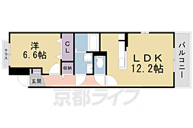 京都府城陽市富野乾垣内（賃貸アパート1LDK・2階・46.25㎡） その2