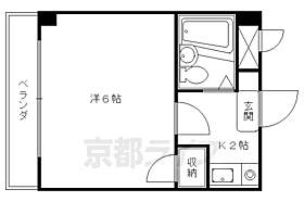 シャルマンフジ伏見壱番館 407 ｜ 京都府京都市伏見区桃山町中島町（賃貸マンション1K・4階・15.84㎡） その2