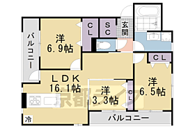 京都府木津川市木津宮ノ堀（賃貸アパート3LDK・3階・73.08㎡） その2