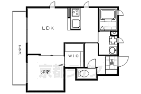 深草エステートVI 102 ｜ 京都府京都市伏見区深草大亀谷西久宝寺町（賃貸アパート1LDK・1階・41.51㎡） その2