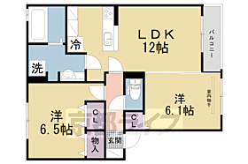 大阪府枚方市楠葉面取町（賃貸アパート2LDK・1階・57.73㎡） その2