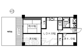 京都府京都市南区西九条島町（賃貸マンション3LDK・1階・64.42㎡） その2