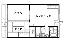 シュロスインレット 2階2LDKの間取り