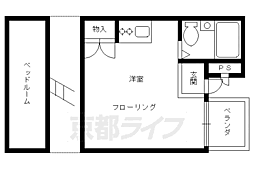ヤサカハイツ ワンルームの間取図画像