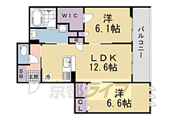 シャーメゾン　アオハウオリ 3階2LDKの間取り