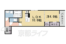 Ｄ−ＲＯＯＭ丹波橋 1階1LDKの間取り