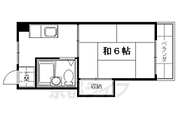 コーポ辻I・II 4階1Kの間取り