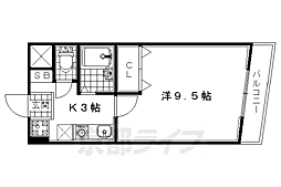 ＭＳＫビル 5階1Kの間取り