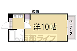 JR東海道・山陽本線 桂川駅 徒歩5分の賃貸マンション 3階1Kの間取り