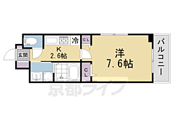 JR片町線(学研都市線) 同志社前駅 徒歩6分の賃貸アパート 2階1Kの間取り