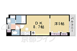 JR片町線(学研都市線) JR三山木駅 徒歩10分の賃貸アパート 1階1LDKの間取り