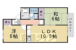 セジュール久我 2LDKの間取図画像