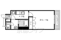 JR片町線(学研都市線) JR三山木駅 徒歩4分の賃貸マンション 1階1Kの間取り