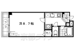 安村マンション 3階1Kの間取り