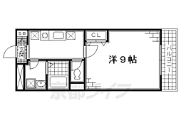 かのみハイム 1階1Kの間取り