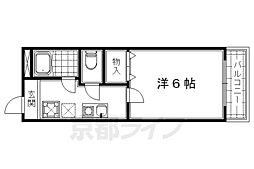アドラブール 3階1Kの間取り