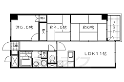 インペリアル明日香 5階3LDKの間取り