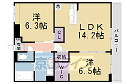 シンフォニー 3階2LDKの間取り