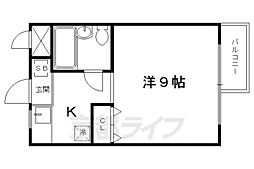 アネックス21 1Kの間取図画像
