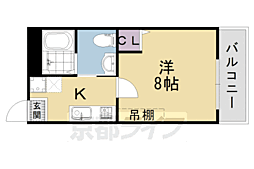 フラッティケイ 1Kの間取図画像