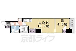 Orchid Court四条大宮 1LDKの間取図画像