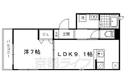 ガーデン鴨川御所東 1階/-
