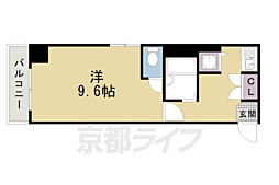 ジョイテル西院 1Kの間取図画像