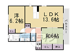 ブルーム 2LDKの間取図画像