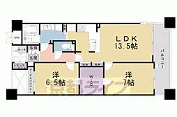 烏丸御池アーバンライフ 2LDKの間取図画像